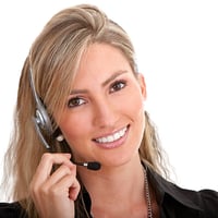 Customer Service Representative on the phone