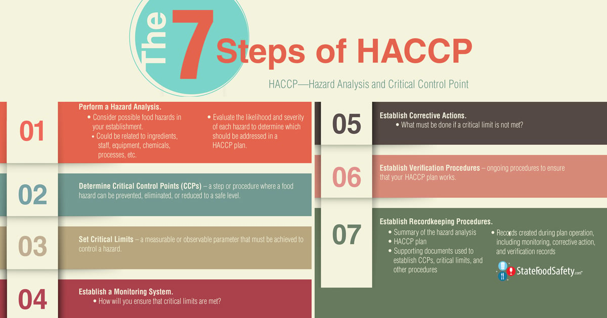 7 steps of HACCP infographic
